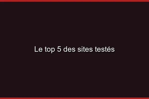 Le top 5 des sites testés
